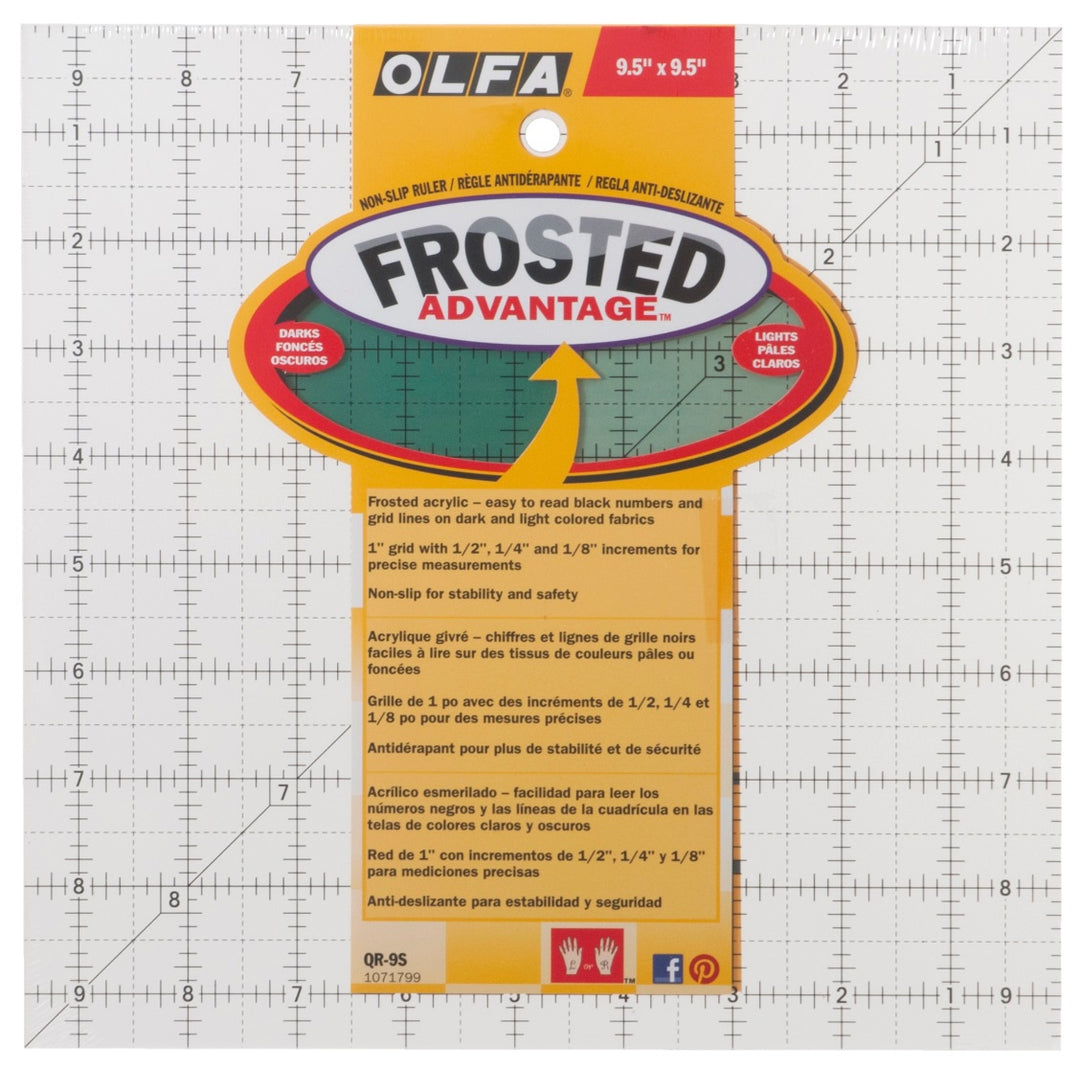 Quilting Rule: Non Slip: 9.5 x 9.5in