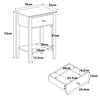 Henley - 1 Drawer Bedside Table, Oak Effect (Self Assembly) (DHD) Image 2
