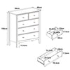 Henley - 3+2 Drawer Wide Chest, Oak Effect (Self Assembly) (DHD) Image 2