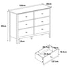 Henley - 6 Drawer Double Wide (3+3) Chest, Oak Effect (Self Assembly) (DHD) Image 2