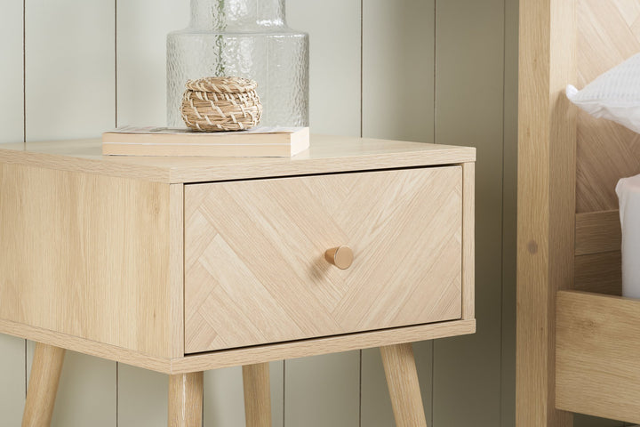 Birlea Herringford 1 Drawer Bedside (Self Assembly) (DHD)