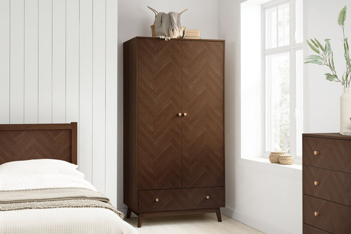 Birlea Herringford 2 Door 1 Drawer Wardrobe (Self Assembly) (DHD)