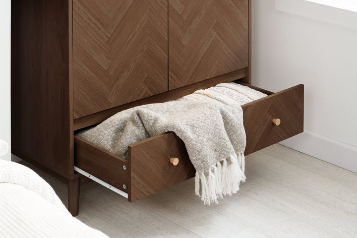 Birlea Herringford 2 Door 1 Drawer Wardrobe (Self Assembly) (DHD)