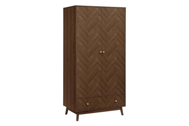 Birlea Herringford 2 Door 1 Drawer Wardrobe (Self Assembly) (DHD)