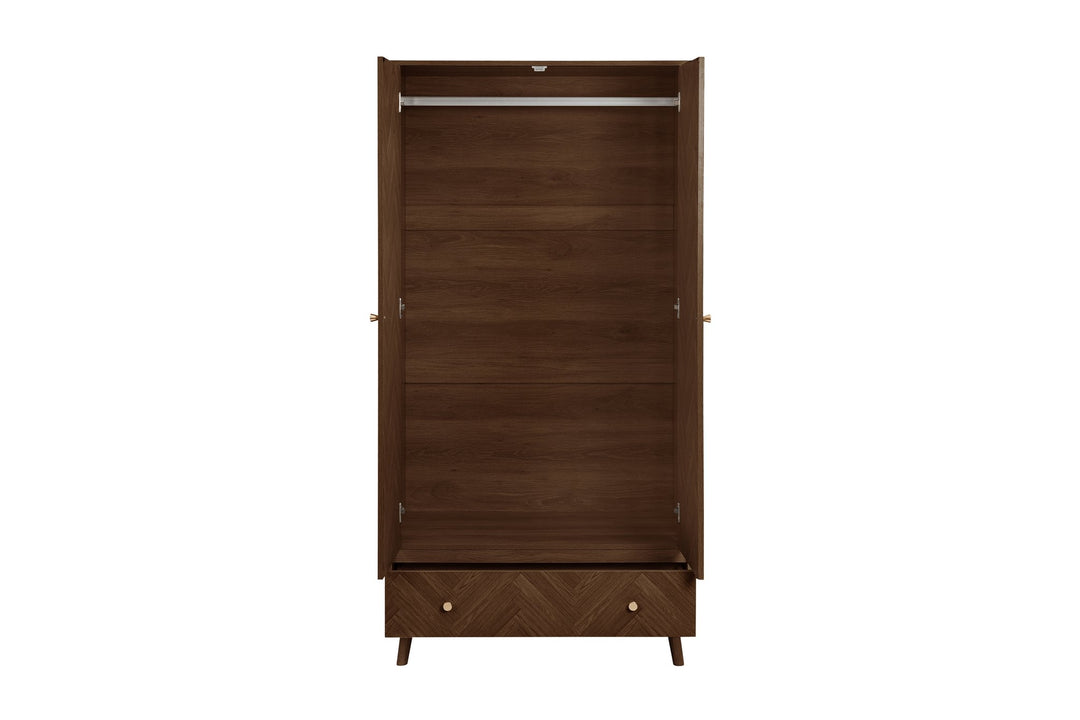 Birlea Herringford 2 Door 1 Drawer Wardrobe (Self Assembly) (DHD)