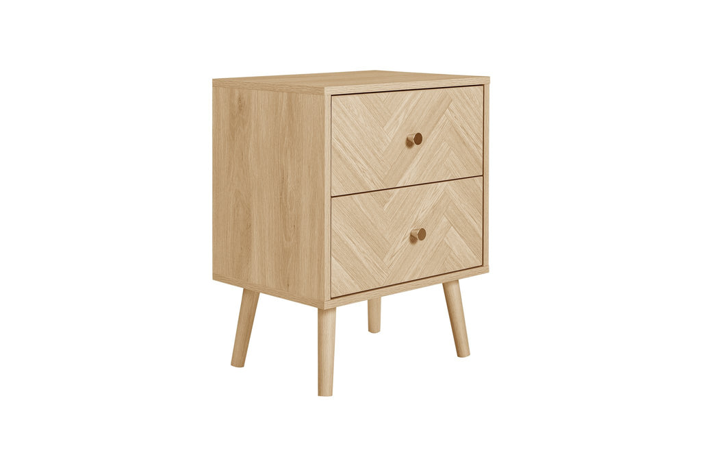 Birlea Herringford 2 Drawer Bedside (Self Assembly) (DHD)