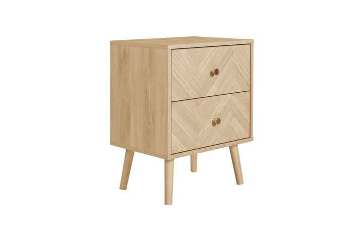 Birlea Herringford 2 Drawer Bedside (Self Assembly) (DHD)