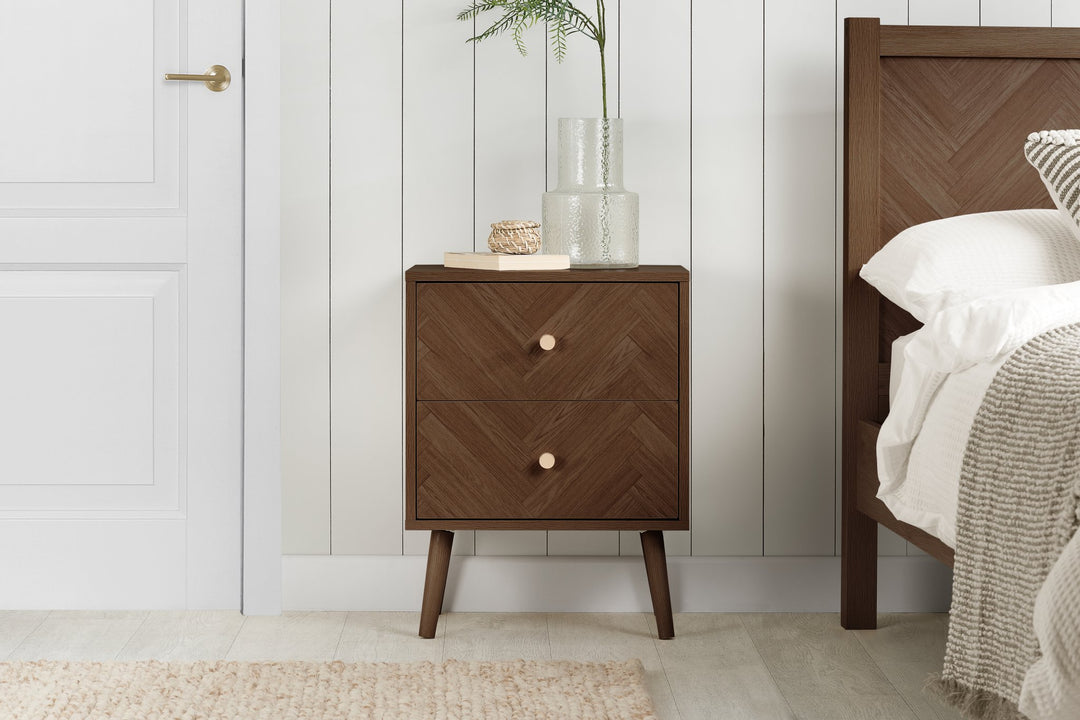 Birlea Herringford 2 Drawer Bedside (Self Assembly) (DHD)