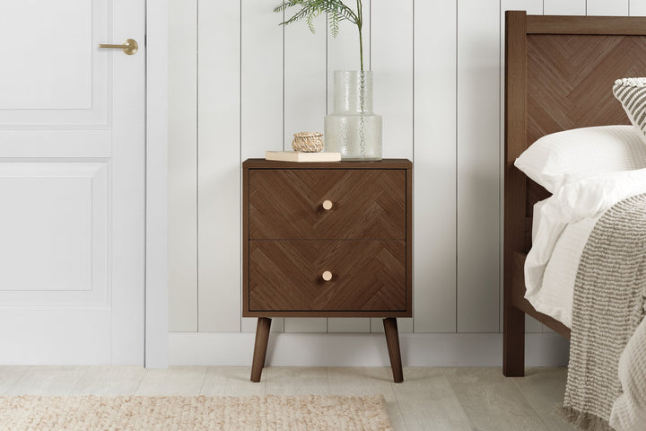 Birlea Herringford 2 Drawer Bedside (Self Assembly) (DHD)