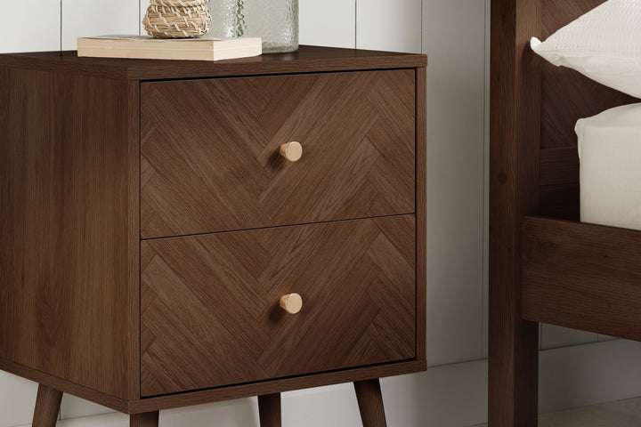 Birlea Herringford 2 Drawer Bedside (Self Assembly) (DHD)