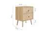 Birlea Herringford 2 Drawer Bedside (Self Assembly) (DHD)