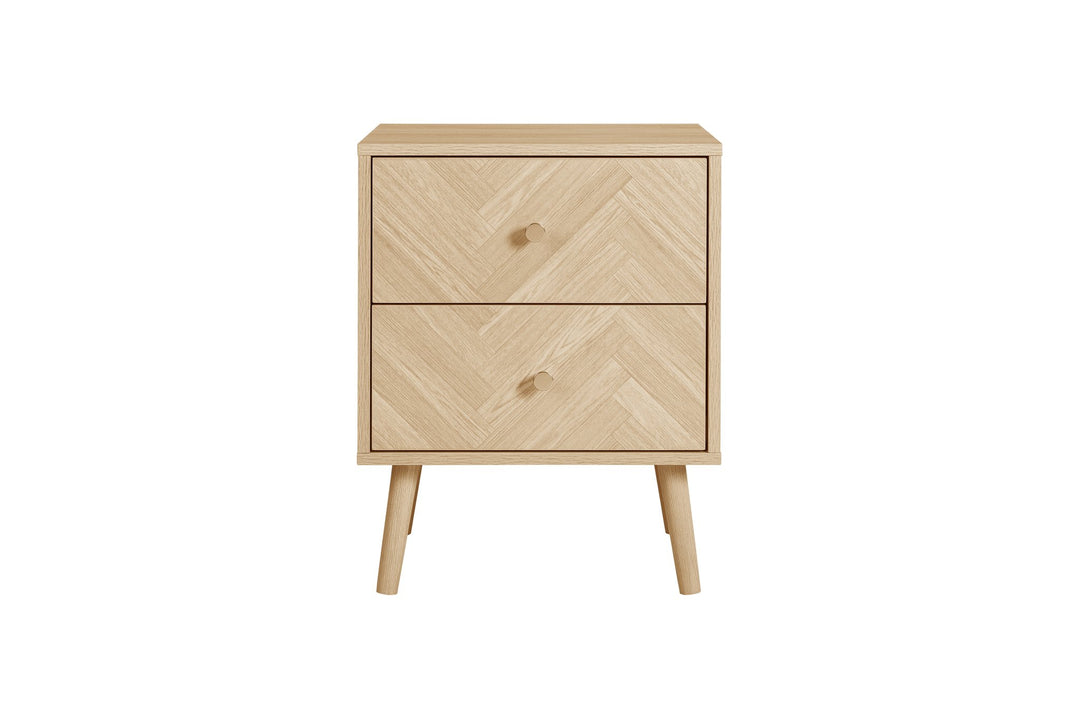Birlea Herringford 2 Drawer Bedside (Self Assembly) (DHD)