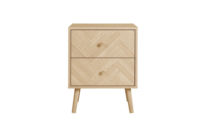 Birlea Herringford 2 Drawer Bedside (Self Assembly) (DHD)