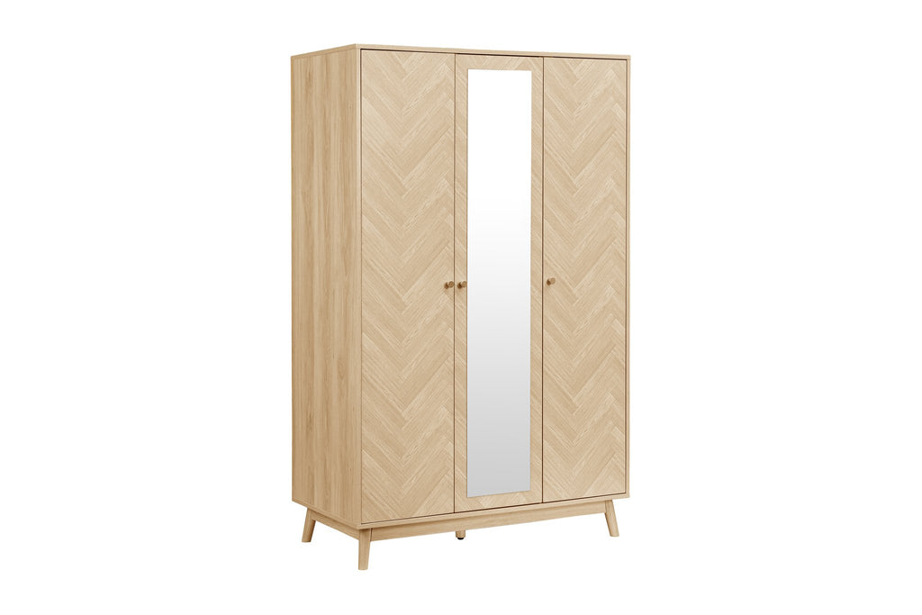 Birlea Herringford 3 Door Wardrobe With Mirror (Self Assembly) (DHD)