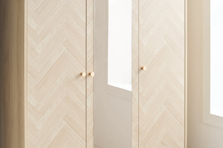 Birlea Herringford 3 Door Wardrobe With Mirror (Self Assembly) (DHD)