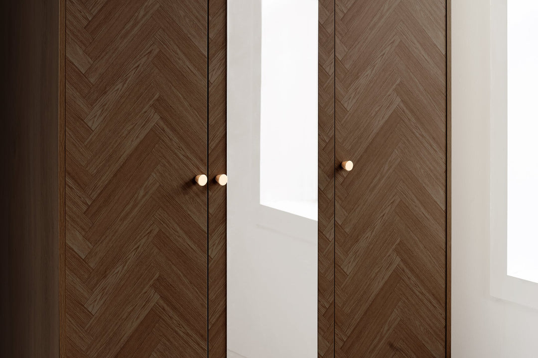 Birlea Herringford 3 Door Wardrobe With Mirror (Self Assembly) (DHD)