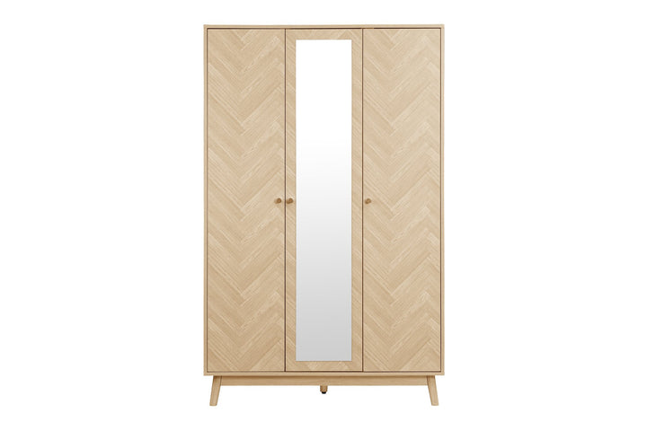 Birlea Herringford 3 Door Wardrobe With Mirror (Self Assembly) (DHD)