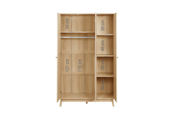 Birlea Herringford 3 Door Wardrobe With Mirror (Self Assembly) (DHD)