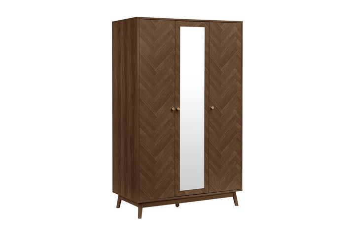 Birlea Herringford 3 Door Wardrobe With Mirror (Self Assembly) (DHD)