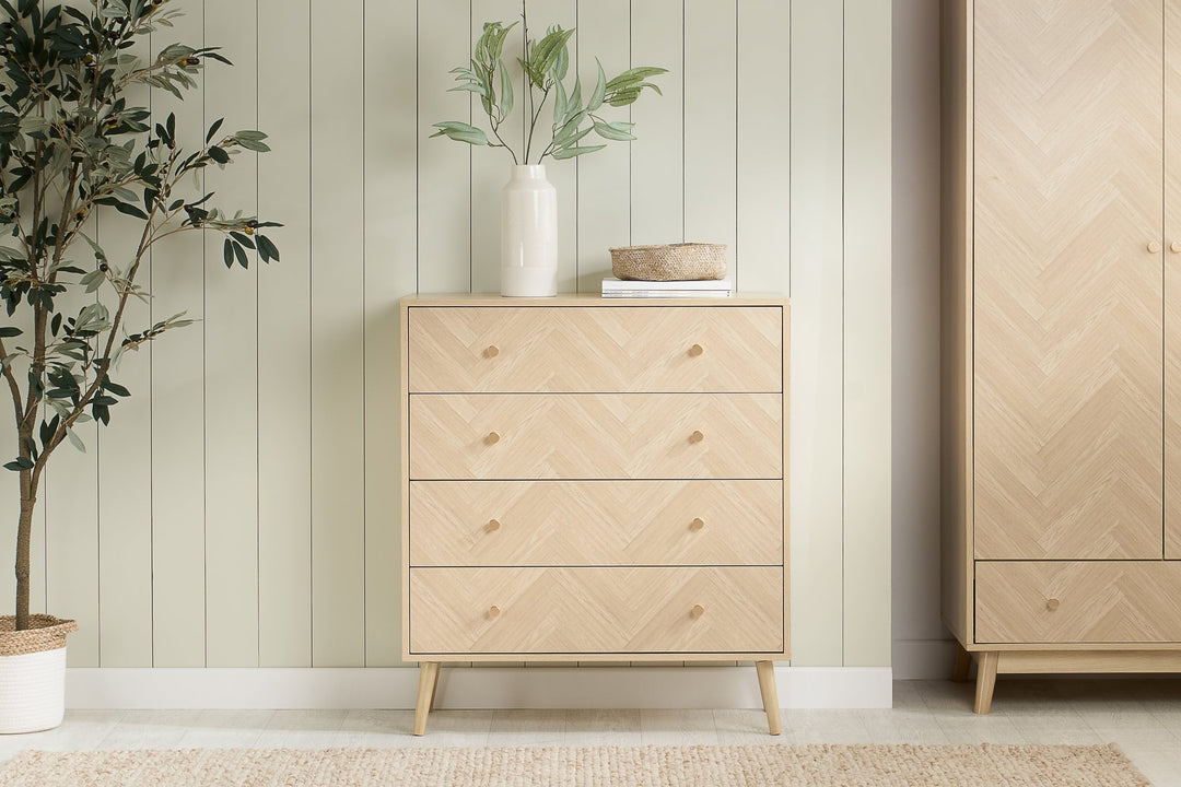 Birlea Herringford 4 Drawer Chest (Self Assembly) (DHD)