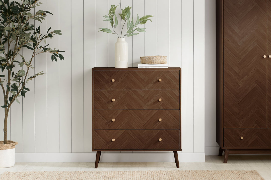 Birlea Herringford 4 Drawer Chest (Self Assembly) (DHD)