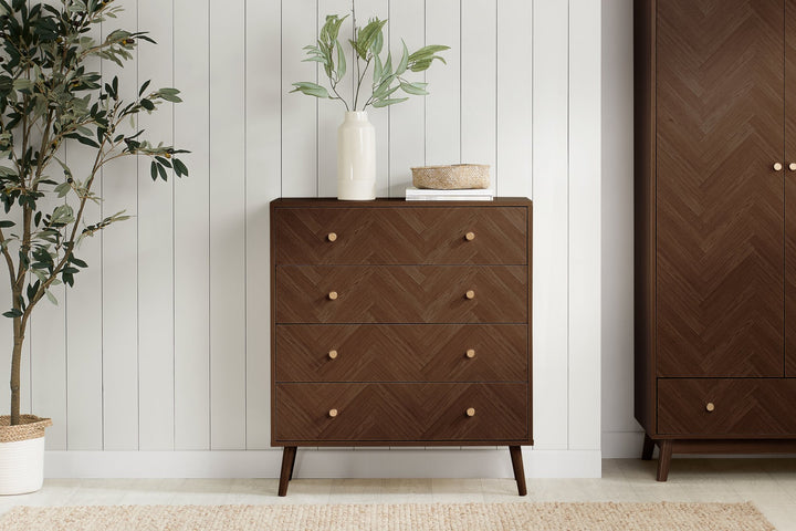 Birlea Herringford 4 Drawer Chest (Self Assembly) (DHD)