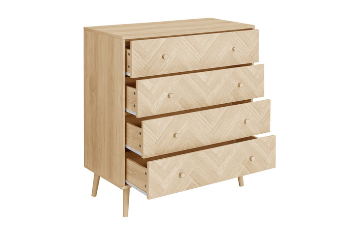 Birlea Herringford 4 Drawer Chest (Self Assembly) (DHD)