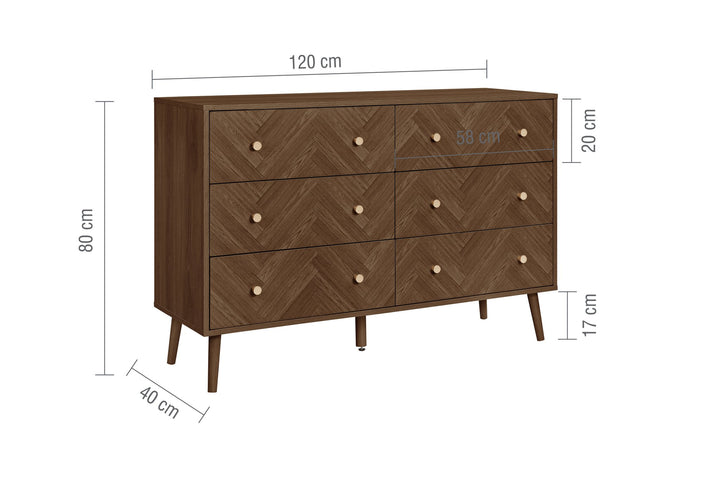 Birlea Herringford 6 Drawer Chest (Self Assembly) (DHD)