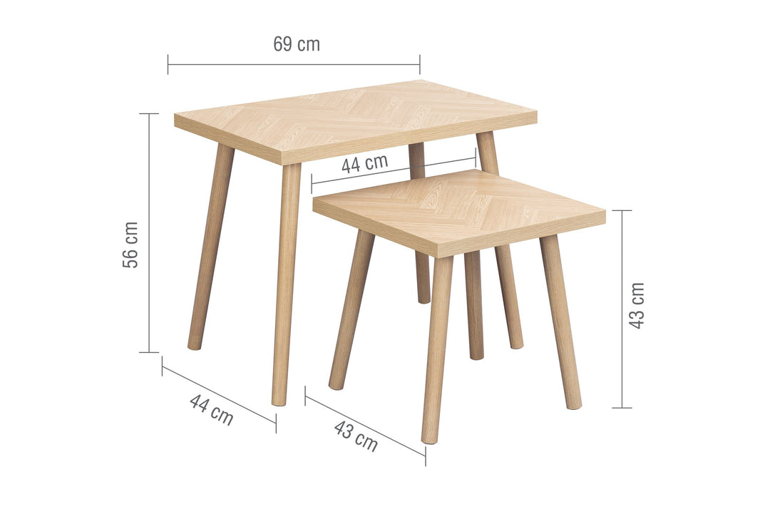 Birlea Herringford Nest Of Tables (Self Assembly) (DHD)