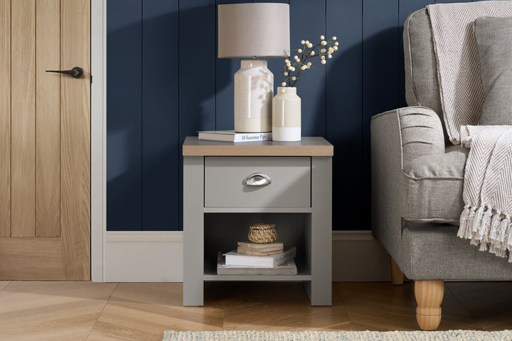 Birlea Highgate 1 Drawer Lamp Table (Self Assembly) (DHD)
