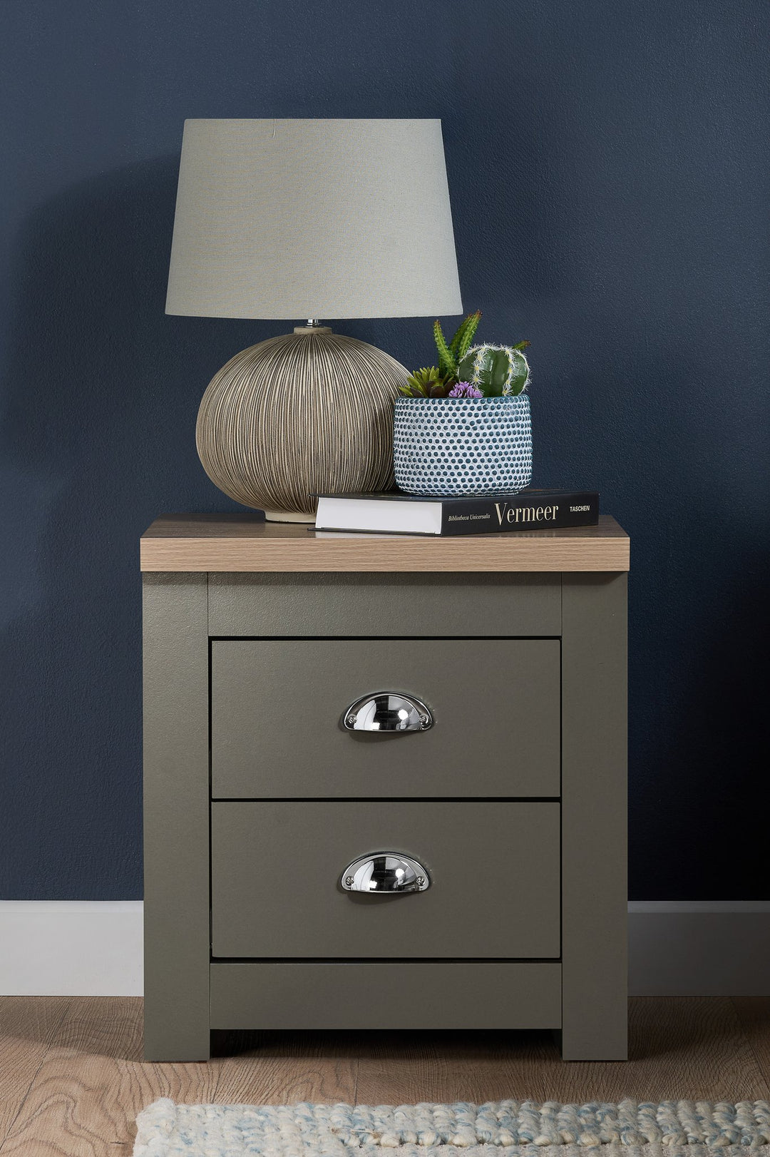 Birlea Highgate 2 Drawer Bedside (Self Assembly) (DHD)