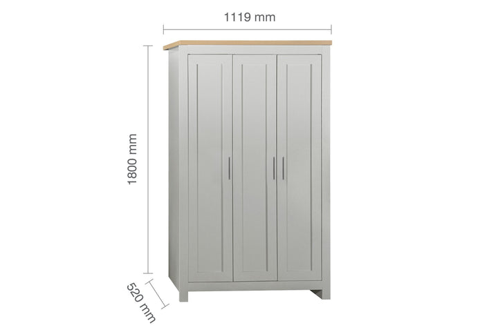 Birlea Highgate 3 Door Wardrobe (Self Assembly) (DHD)