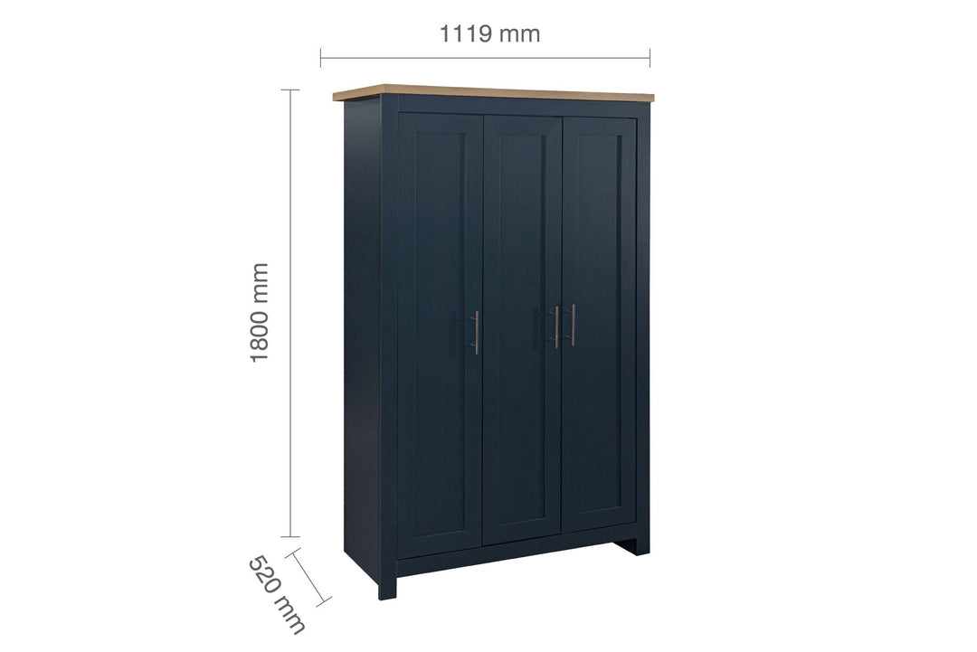 Birlea Highgate 3 Door Wardrobe (Self Assembly) (DHD)