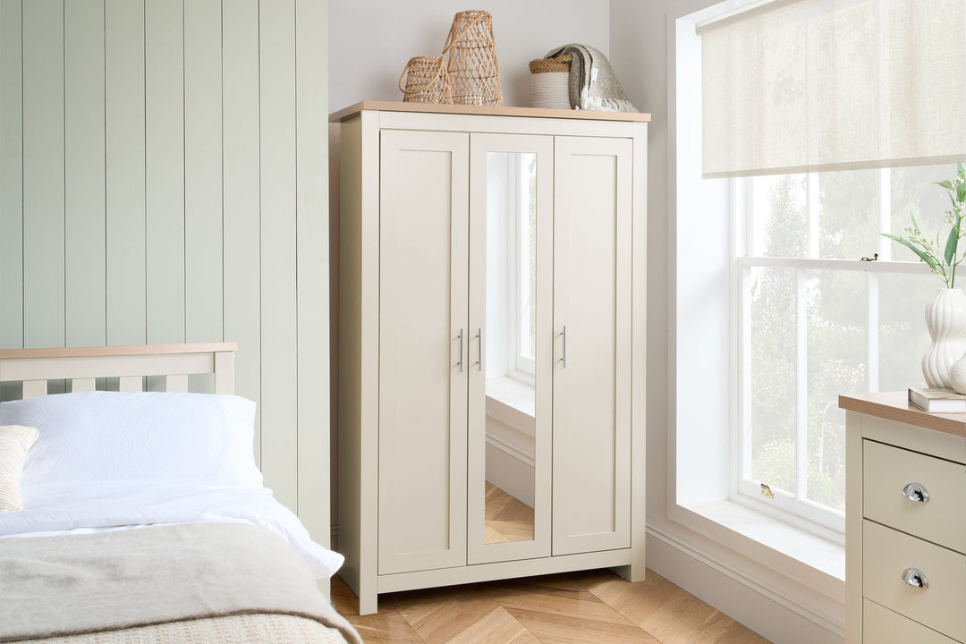 Birlea Highgate 3 Door Wardrobe With Mirror (Self Assembly) (DHD)
