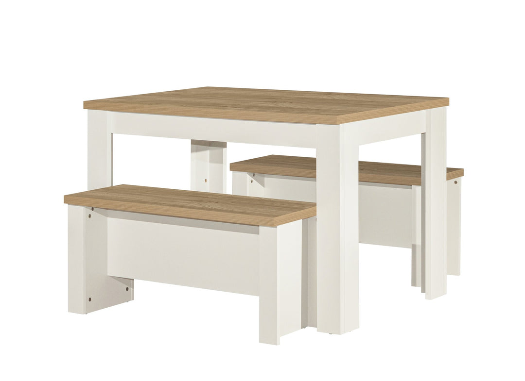 Birlea Highgate Dining Table & Bench Set (Self Assembly) (DHD)