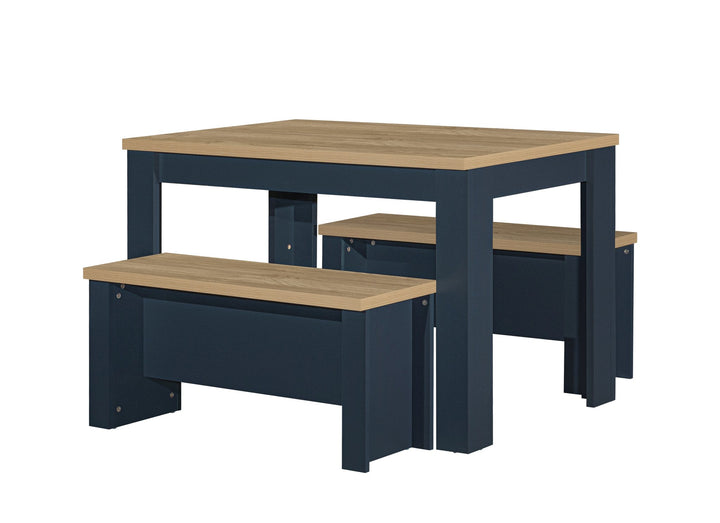 Birlea Highgate Dining Table & Bench Set (Self Assembly) (DHD)