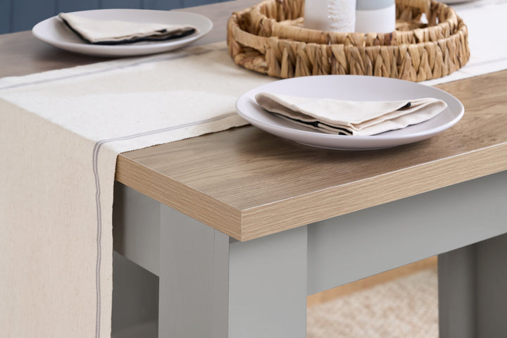 Birlea Highgate Dining Table & Bench Set (Self Assembly) (DHD)