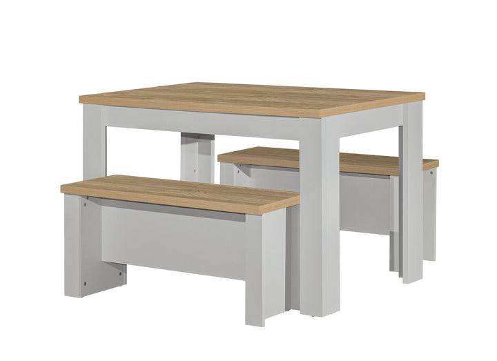 Birlea Highgate Dining Table & Bench Set (Self Assembly) (DHD)