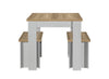 Birlea Highgate Dining Table & Bench Set (Self Assembly) (DHD)
