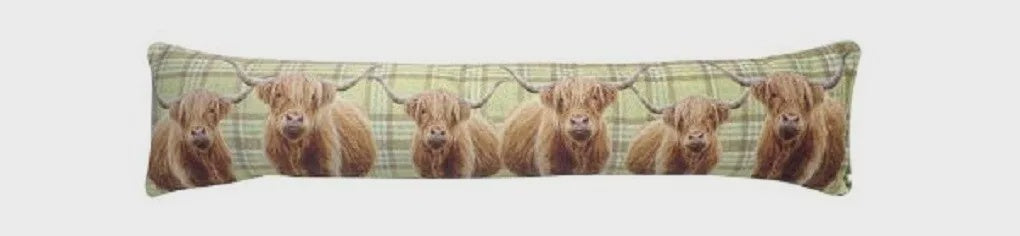 Fabric Printed Draught Excluder  Highland Cows