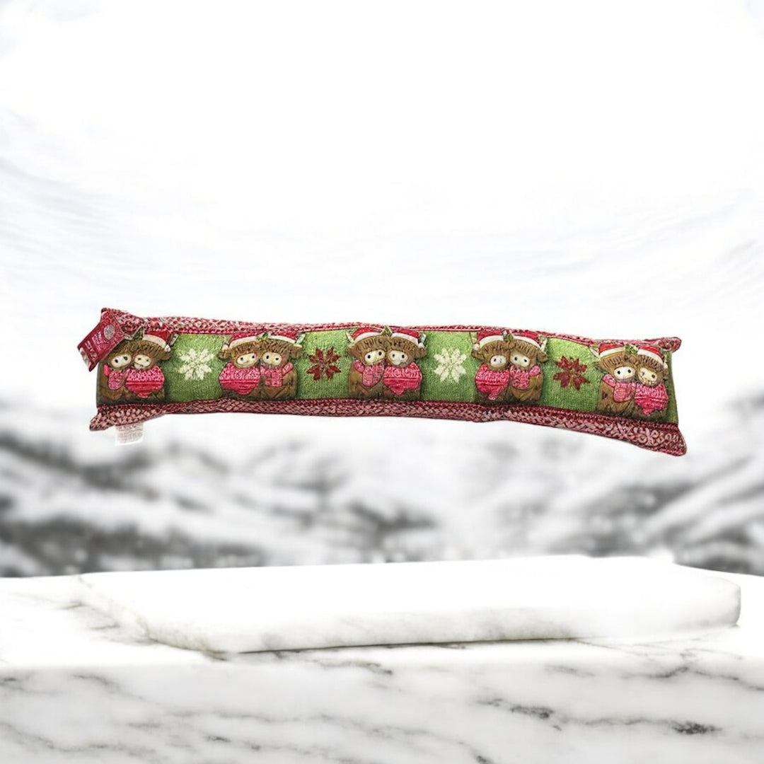 Fabric Printed Draught Excluder Xmas Highland Cows