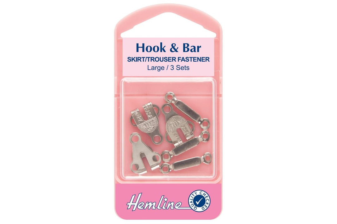 Hook and Bar: Large: Nickel: Pack of 3