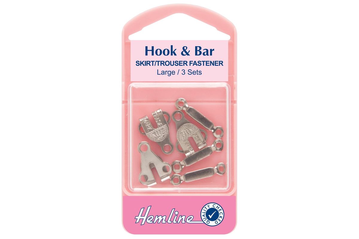 Hook and Bar: Large: Nickel: Pack of 3