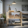Home Ideas - 3 Shelf Heavy Duty Slatted Free Standing Storage Unit With Solid Work Top Pre-sanded Pine (DHD) Image 1