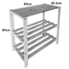 Home Ideas - 3 Shelf Heavy Duty Slatted Free Standing Storage Unit With Solid Work Top Pre-sanded Pine (DHD) Image 2