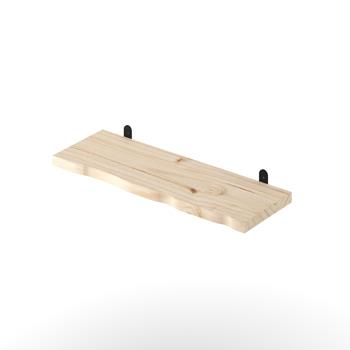 Home Ideas - Chunky Live Edge Shelf With "L" Metal Bracket Kit 60 x 20cm (DHD) Image 1