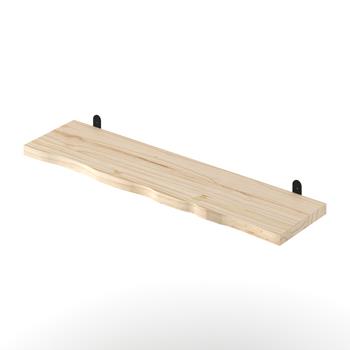 Home Ideas - Chunky Live Edge Shelf With "L" Metal Bracket Kit 80 x 20cm (DHD) Image 1