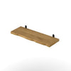 Home Ideas - Chunky Live Edge Shelf With "L" Metal Bracket Kit Antique Wax Finish 60 x 20cm (DHD) Image 1