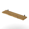 Home Ideas - Chunky Live Edge Shelf With "L" Metal Bracket Kit Antique Wax Finish 80 x 20cm (DHD) Image 1