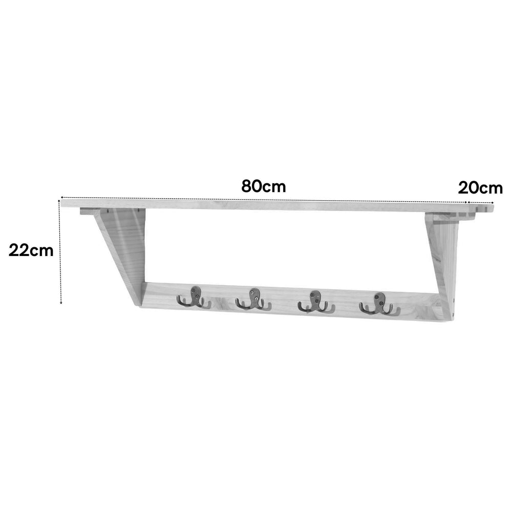 Home Ideas - Hat And Coat Shelf Kit, Pre-sanded Pine (DHD) Image 2